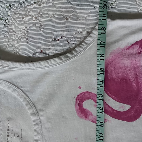 Lucky Brand Women's White Tank Top With Flamingos Size Medium - Picture 6 of 10
